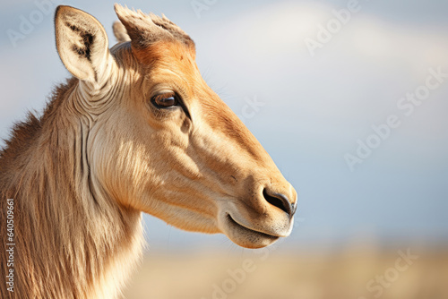 Saiga antelope close up © Veniamin Kraskov