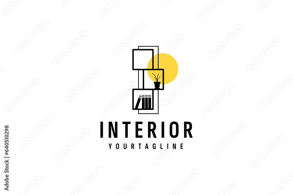 Interior logo vector icon illustration Interior logo vector icon illustration