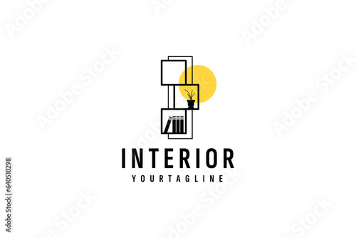 Interior logo vector icon illustration