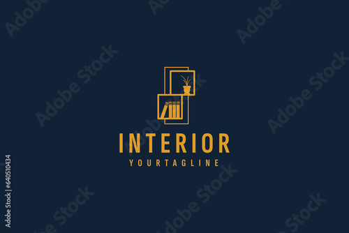 Interior logo vector icon illustration