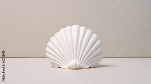 white seashell podium background 