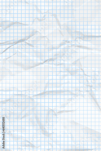 White clean crumpled checkered paper