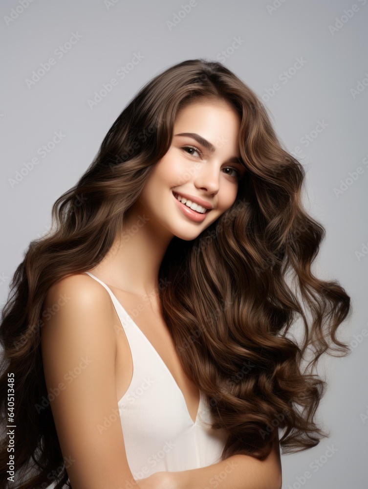 Obraz premium Beautiful female model hair woman girl