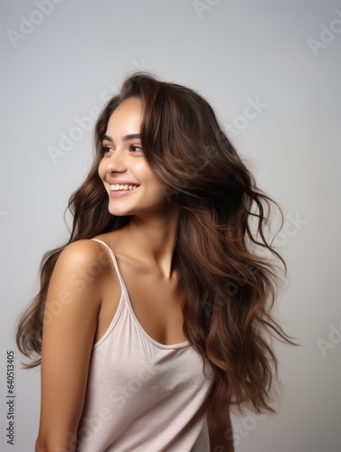 Beautiful female model hair woman girl