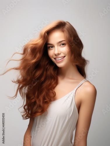 Beautiful female model hair woman girl