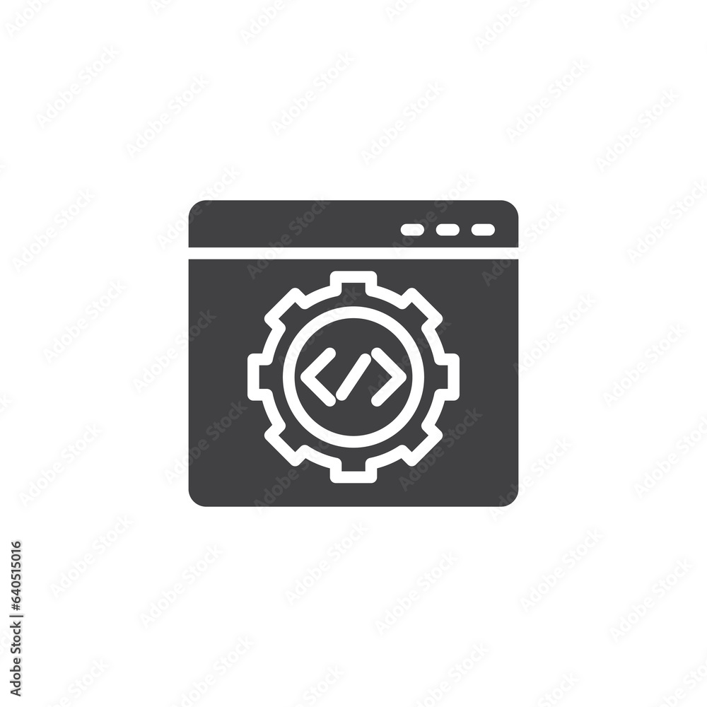 Web coding, programing vector icon Web coding, programing vector icon