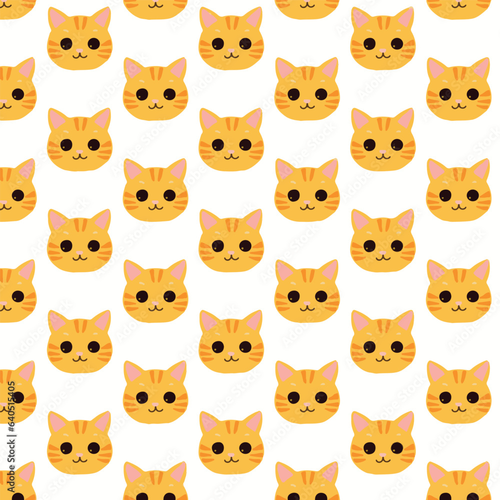 Very cute cat pattern design for decorating, wallpaper, wrapping paper, fabric or etc.