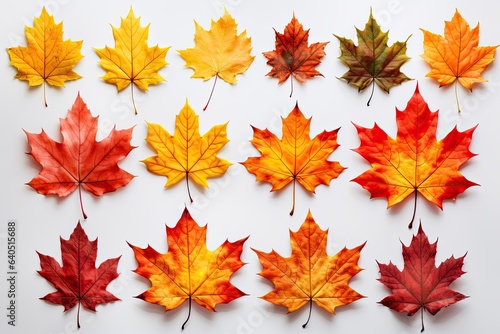 Autumn maple leaves. isolated on white background