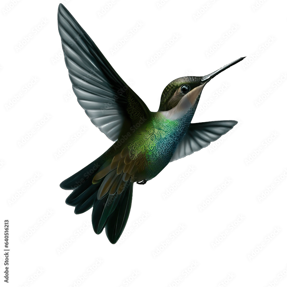 Obraz premium Slice of Hummingbird Magic, Generative AI
