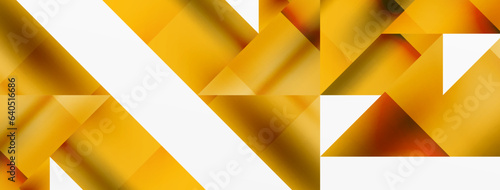 Vivid abstraction unfolds. Triangles in seamless harmony, composing dynamic geometric backdrop. Interplay of angles and hues forms captivating tapestry, evoking modernity and artistic allure