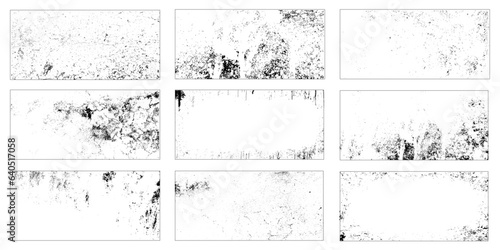 Grunge Urban Backgrounds set.Texture Vector.Dust Overlay Distress Grain  Simply Place illustration over any Object to Create grungy Effect .abstract splattered   dirty  texture for your design.