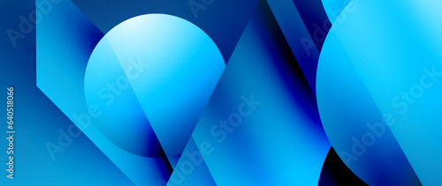 Captivating abstract backdrop composed of interlocking triangles and circles, forming an intriguing dance of shapes and patterns that exude both elegance and modernity