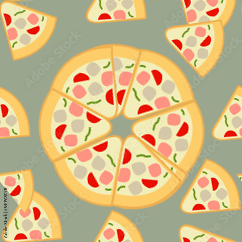 Set of simple floral seamless patterns. Sketch flat drawing. Botanical collage in modern trendy style.