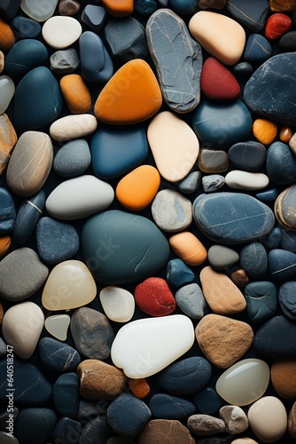 Multicolored abstract beach stone nature pattern