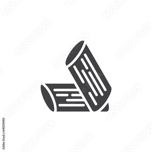 Rigatoni pasta vector icon