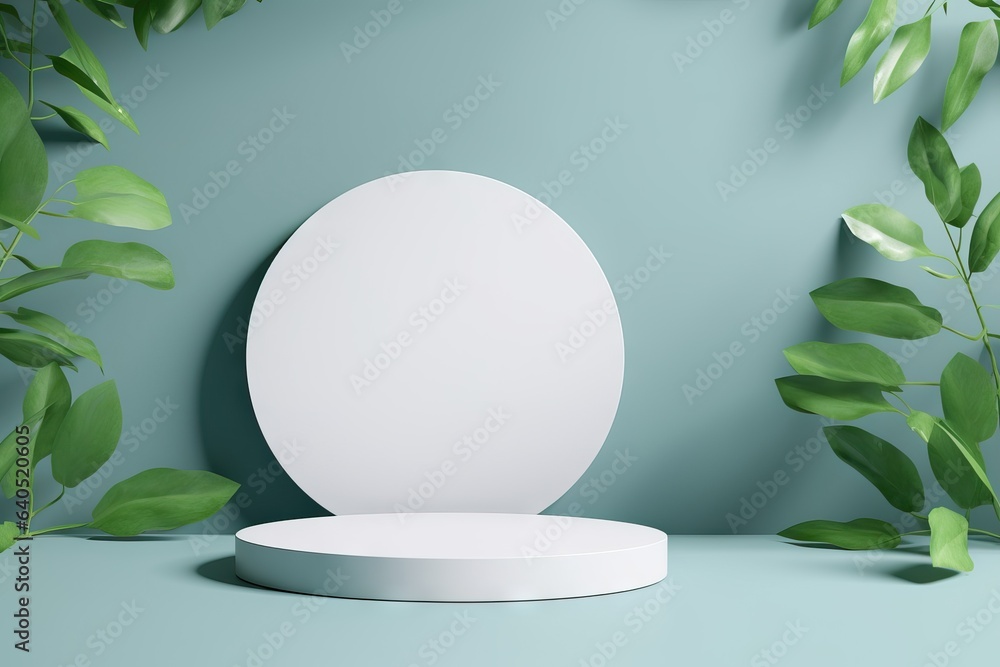 beautiful podium space trendy nature background feminine white minimal template backdrop render blue cosmetic copy splay banner shadow product leaf green frame presentation beautiful podium space trendy nature background feminine white minimal template backdrop render blue cosmetic copy splay banner shadow product leaf green frame presentation