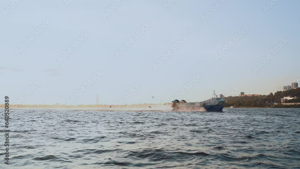 Hovercraft moving on water, svp, hovercraft floating on water, hovercraft Hovercraft moving on water, svp, hovercraft floating on water, hovercraft