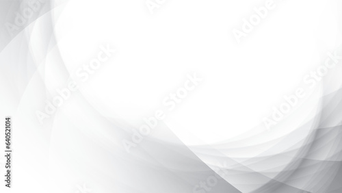 Abstract white and gray color background with geometric round shape. Vector illustration.