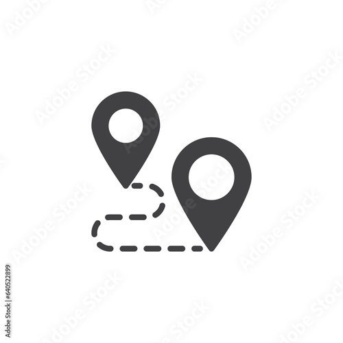 Route destination vector icon