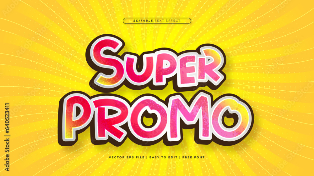 Super Promo typography premium editable text effect Super Promo typography premium editable text effect