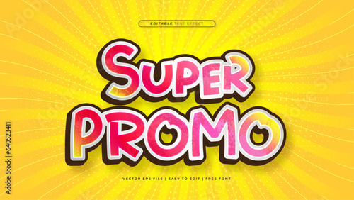 Super Promo typography premium editable text effect