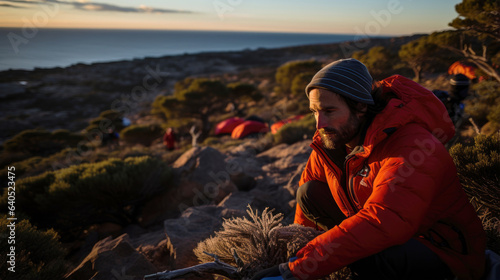 Nature's Fitness: Man Embracing Wellness Through Hiking