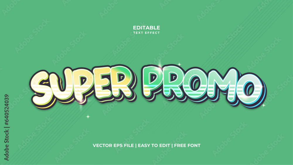Super Promo Modern text effect template with 3d bold type style and retro concept use for brand label and logotype Super Promo Modern text effect template with 3d bold type style and retro concept use for brand label and logotype