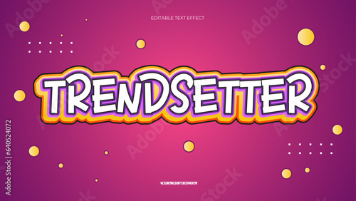Trendsetter Cool typography premium editable text effect