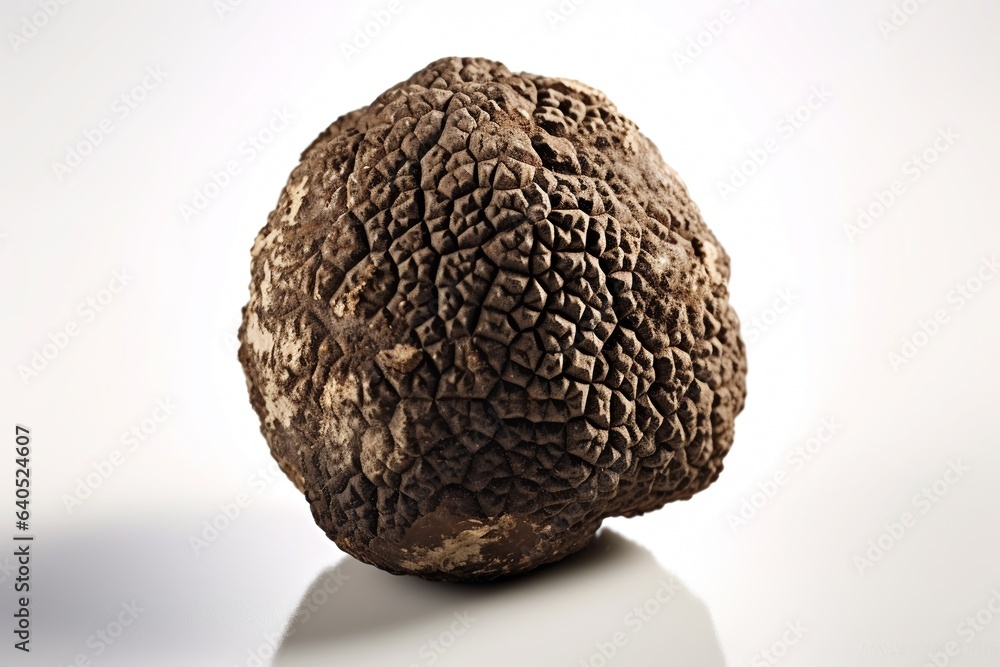 fresh black truffle on white background fresh black truffle on white background