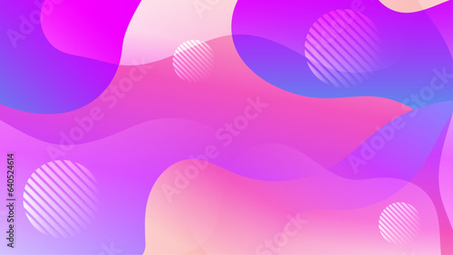 Gradient background with purple blue morphing shapes. Morphing colorful blobs. Vector 3d illustration. Abstract 3d background. Liquid colors. Decoration for banner or sign design