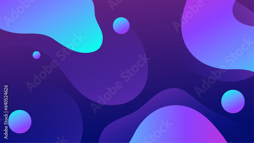 Gradient background with colorful morphing shapes. Morphing colorful blobs. Vector 3d illustration. Abstract 3d background. Liquid colors. Decoration for banner or sign design