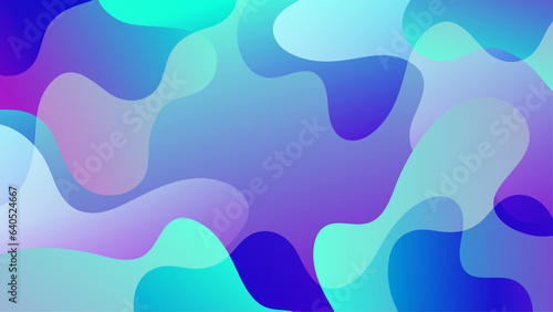 Gradient background with purple blue morphing shapes. Morphing colorful blobs. Vector 3d illustration. Abstract 3d background. Liquid colors. Decoration for banner or sign design
