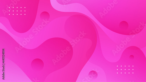 Gradient background with colorful morphing shapes. Morphing pink blobs. Vector 3d illustration. Abstract 3d background. Liquid colors. Decoration for banner or sign design