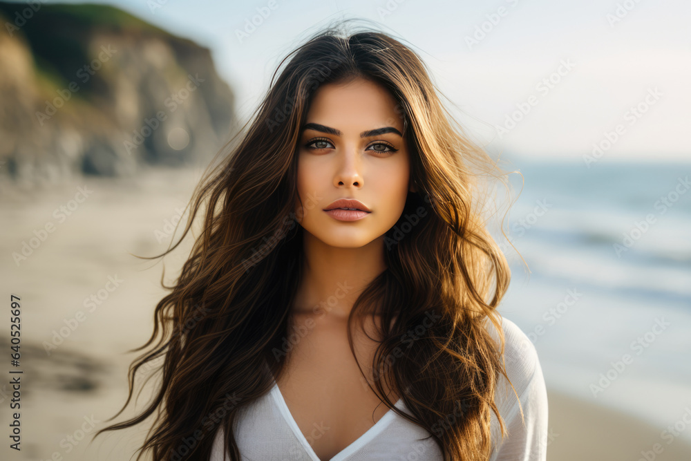 Chic Young Woman Model Oceanside Chic Young Woman Model Oceanside