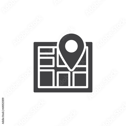 Street layout map vector icon