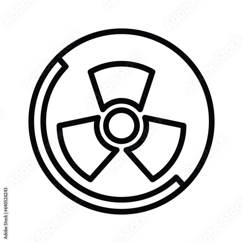 Nuclear radiation sign vector icon