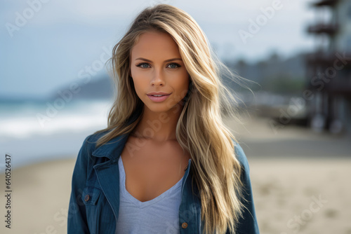Confident Young Woman Model Oceanside . Сoncept Taking Risks Oceanside Confidence, The Power Of Style Young Woman Models, Breaking Barriers Oceanside Career Moves