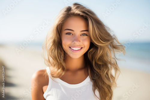 Confident Young Woman Model Oceanside . Сoncept Oceanside Beauty Confident Modeling, Empowerment Beauty How Confidence Impacts Modeling, Summer Has A New Look Finding Confidence Oceanside
