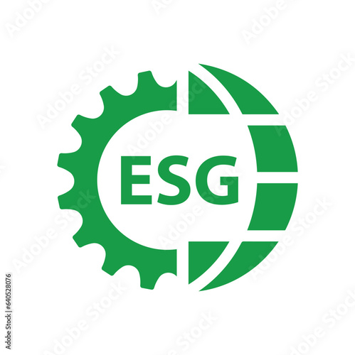 esg icons on white background	