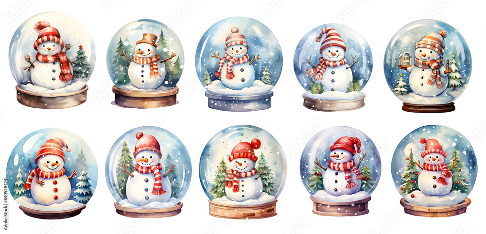 watercolor cute Snowman PNG, Sticker Clipart cute Snowman, sublimation design, sublimate Snowman, sublimation sticker, generated ai