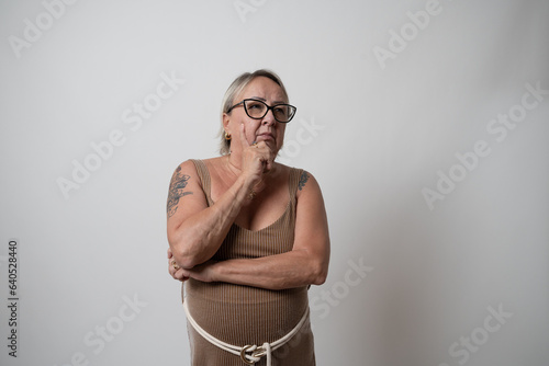 Fotografija Close-up Portrait of an Elderly Individual with Eyeglasses