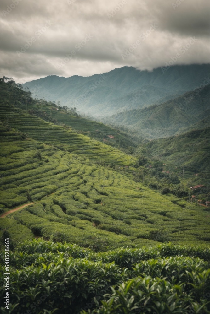 Tea Plantation in the Cameron Highlands, Malaysia. The tea plantation is one of the most popular tourist attractions in Malaysia. Tea Plantation in the Cameron Highlands, Malaysia. The tea plantation is one of the most popular tourist attractions in Malaysia.
