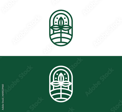 Green Earth Leaf Logo Design