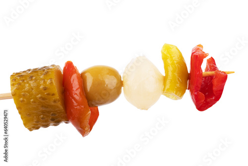 Vegetables skewers  the concept of healthy eating