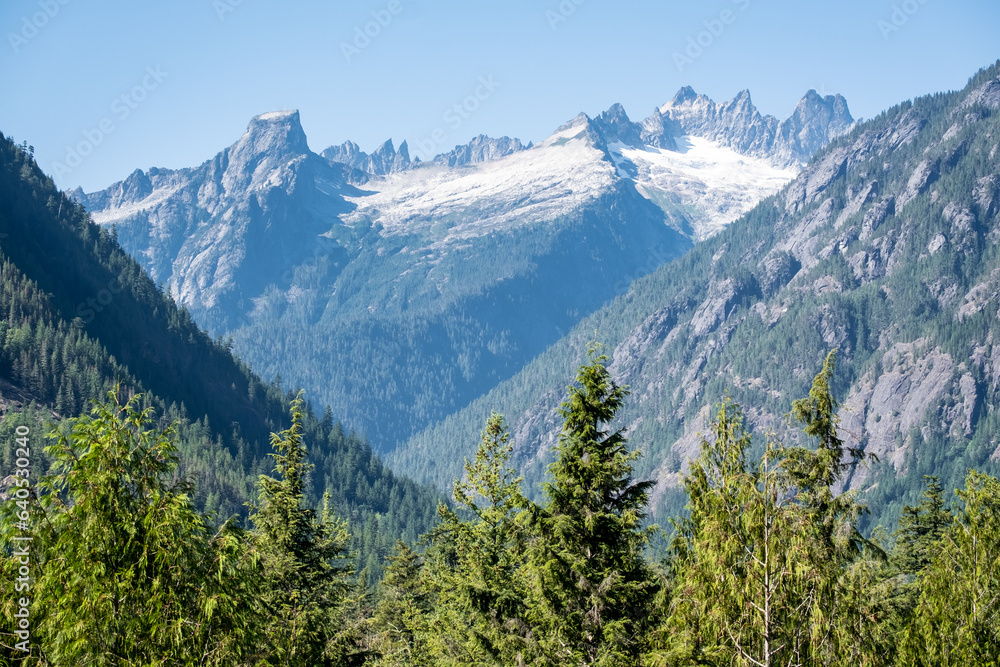 Panoramic view of North Cascades National Park in Washington State.