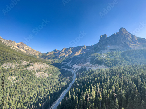 Mountain peaks in North Cascades National Park in Washington State. photo