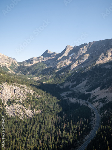 Mountain peaks in North Cascades National Park in Washington State. photo