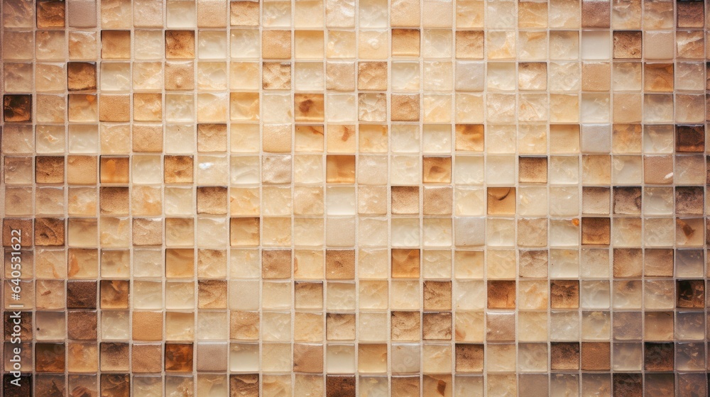 Brown square mosaic bathroom tile background. Brown square mosaic bathroom tile background.