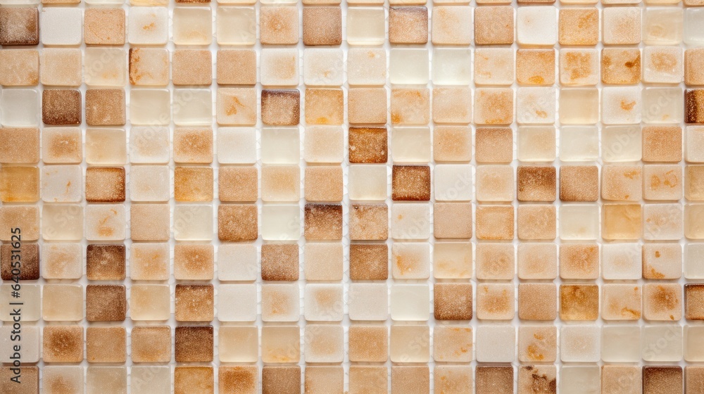 Brown square mosaic bathroom tile background. Brown square mosaic bathroom tile background.