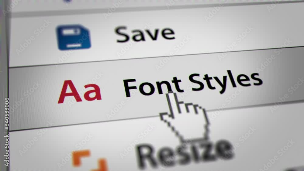 Animated Mouse Cursor Clicking Font Styles Tab UI on Website
Animated Mouse Cursor Clicking Font Styles Tab UI on Website